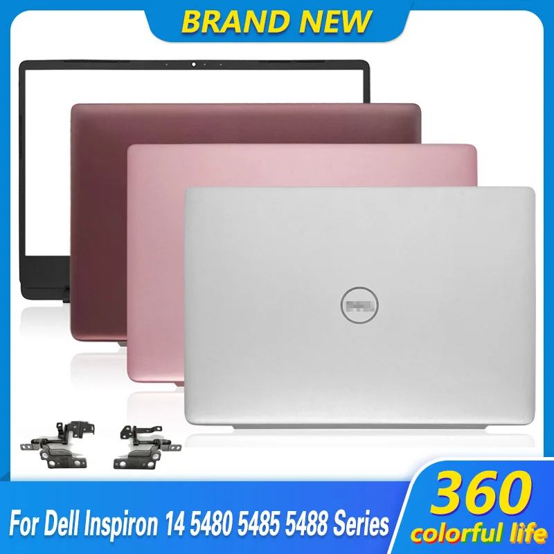 

New Original For DELL Inspiron 14 5480 5485 5488 LCD Back Cover Front Bezel Hinges Laptop Screen Back Frame Bezel Case Shell