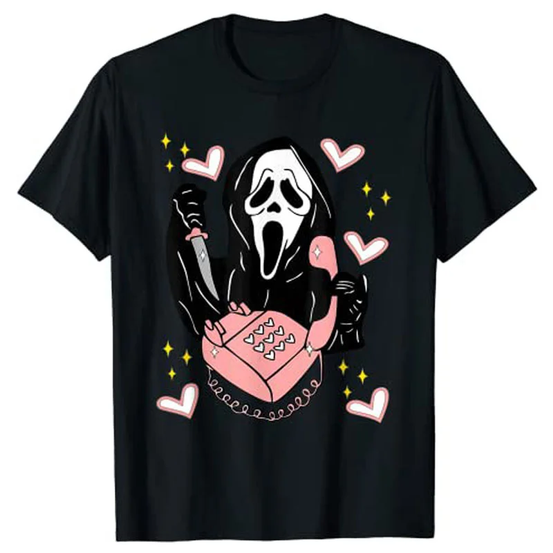 

Funny Halloween T-shirts, grimaces, skull shirts, scream you hang up