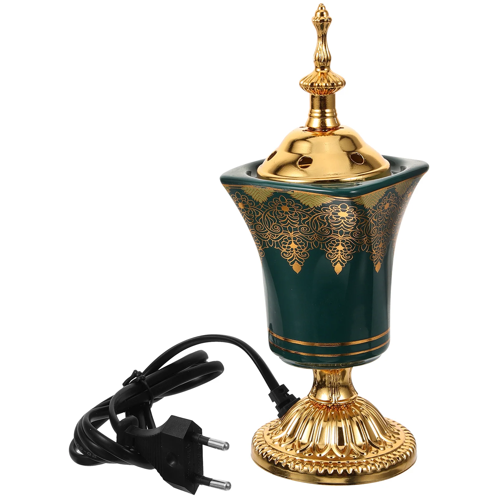 

Ceramic Burner Metal Centerpiece Decorations Home Plug Censer Aroma Stove Aromatic Burners Holder