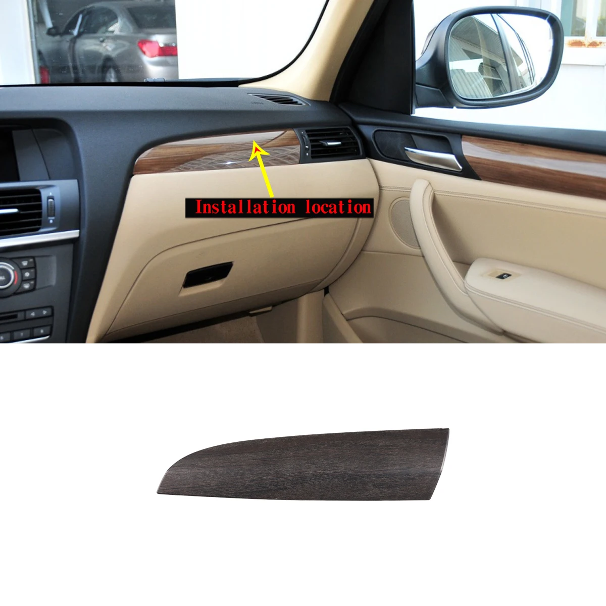 

For BMW X3 X4 F25 F26 2011-2017 Car Center Console Decoration Panel ABS car styling Interior Accessories Left hand drive