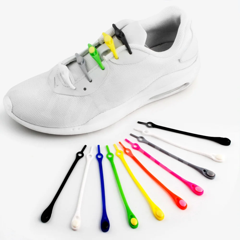 12 шт., силиконовые эластичные кружева для обуви