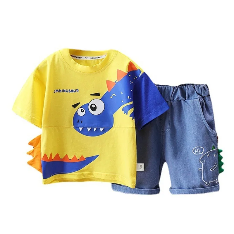 

New Summer Baby Girls Clothes Suit Children Boys Casual Cartoon T-Shirt Shorts 2Pcs/Sets Toddler Sports Costume Kids Tracksuits