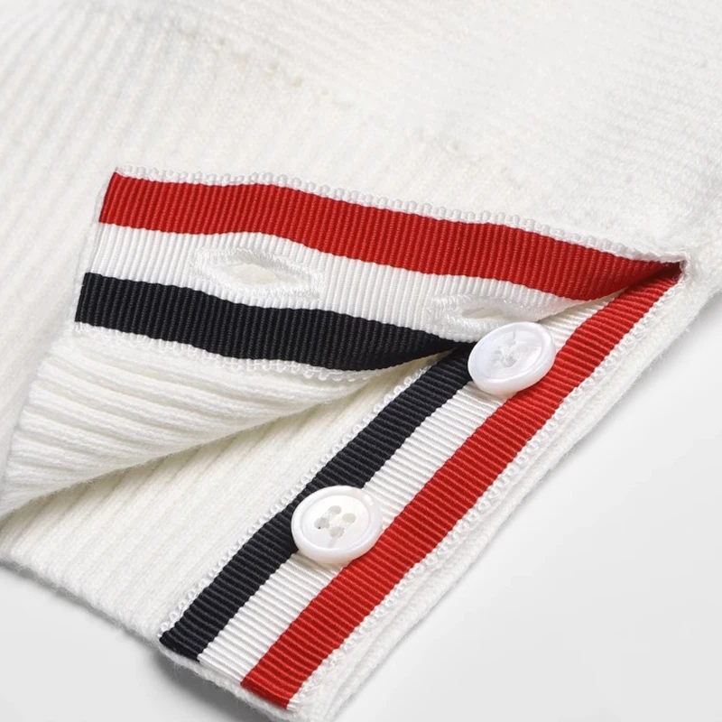 TB THOM Men's Classic Cotton Sweater Spring Autumn Crew Neck Soft Touch Tops Korean Style Solid Color Casual Sweaters for Men