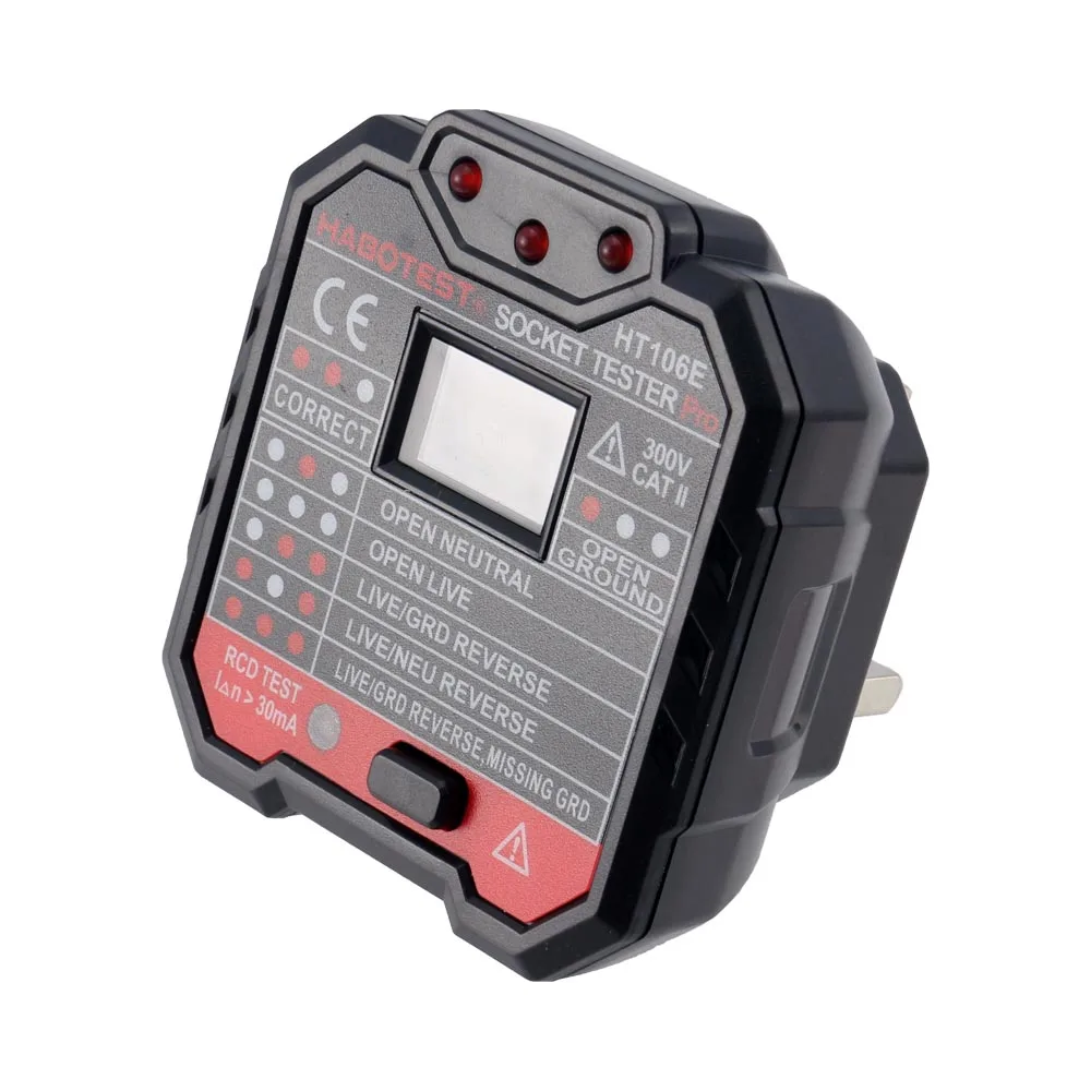 1 шт. Habotest HT106B D E тестер розеток цифровой дисплей детектор напряжения США ЕС
