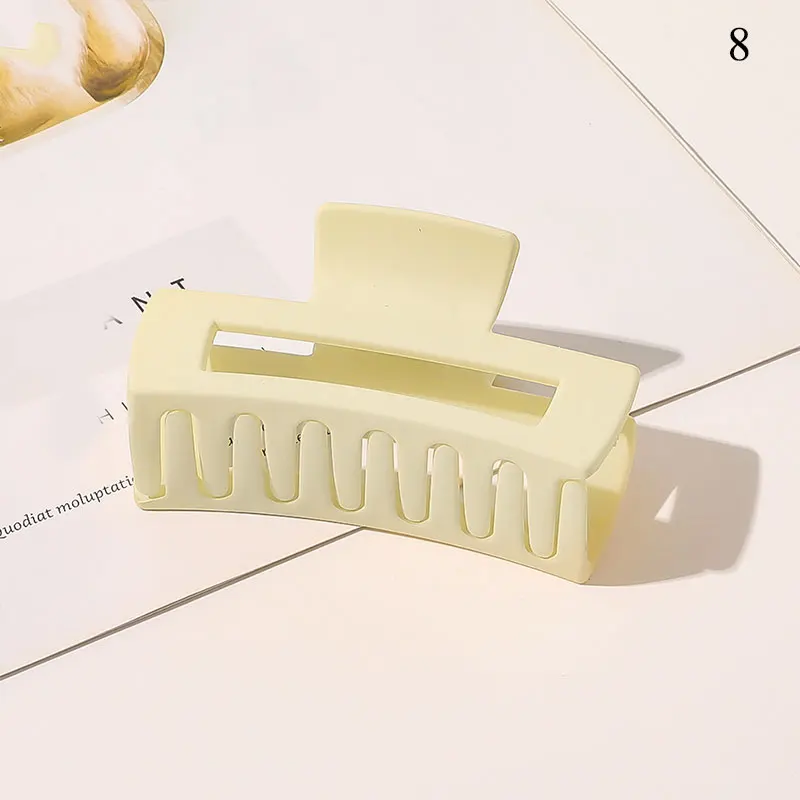

Women Fashion Square Hair Claw Clips Frosted Geometric Shark Clip Large Medium Small Hairpin Crab Barrette Hair Accessories