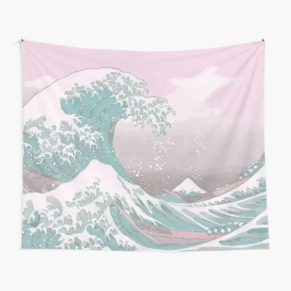 

Красивое покрывало Pastel The Great Wave Off Kanagawa, покрывало для спальни, с рисунком, для путешествий