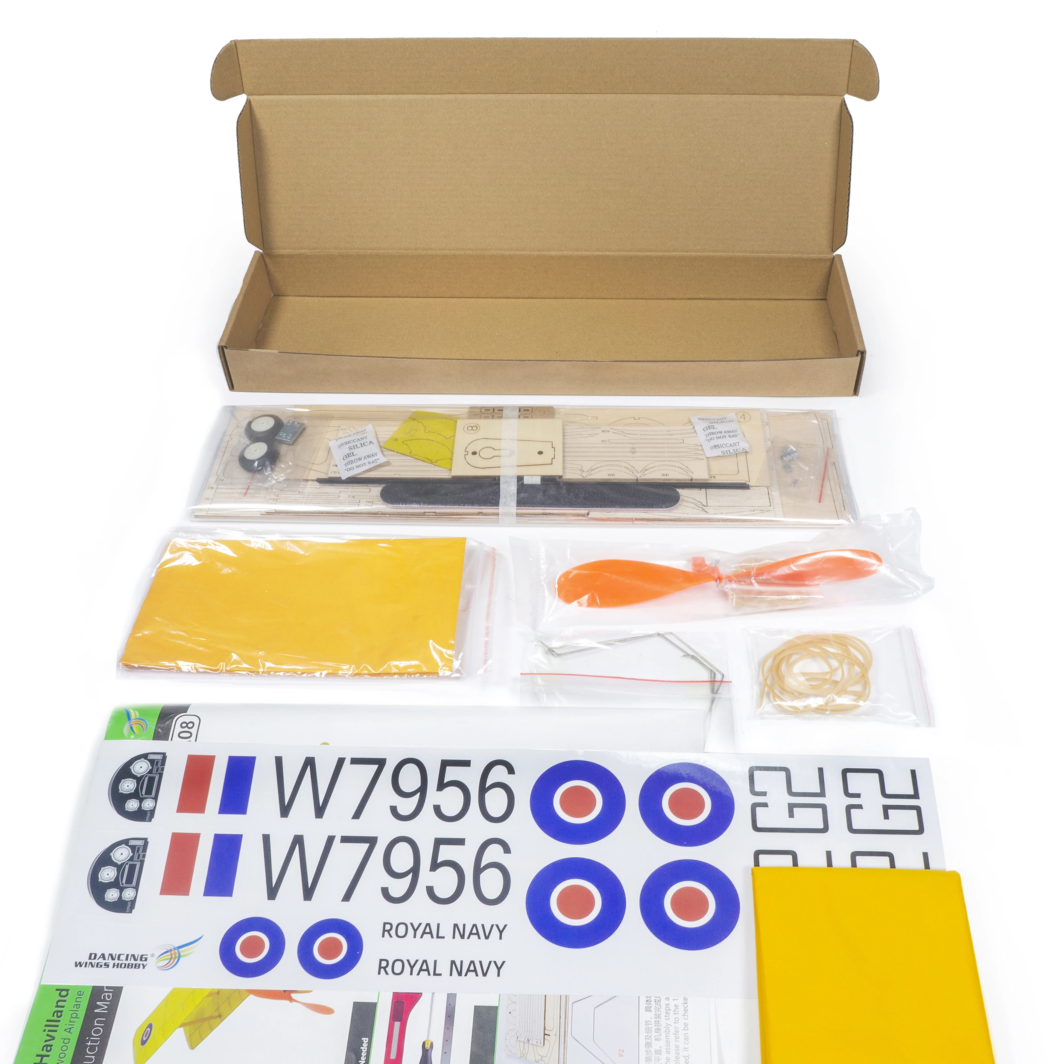 DW хобби резиновая модель самолета 600 мм Wingspan De Havilland DH.82 Тигровая звезда свободный