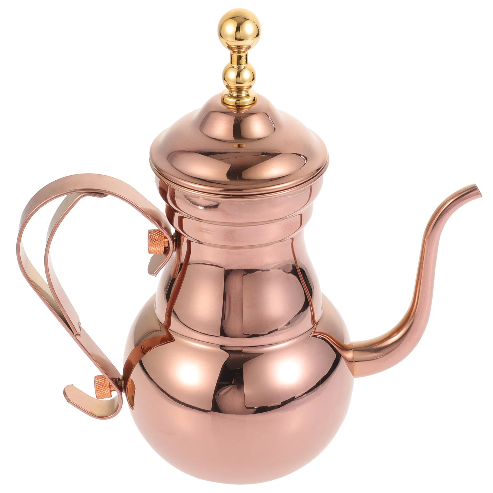 

Metal Long Narrow Spout Tea Pot Coffee Strainer Handle Camping Kettle Stainless Steel Teapot