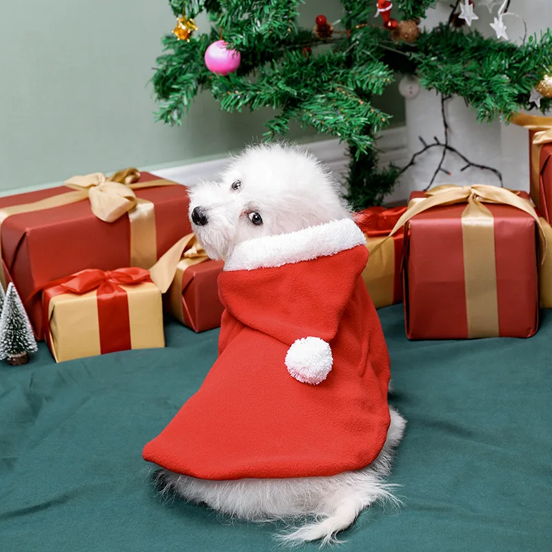 

Autumn winter double layer thickened new Christmas pet clothes cat clothes Halloween pet Cloak festival line up