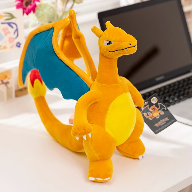 High Quality With Tag Pokemon Gengar Plush Toy Anime Cartoon Pikachu Charizard Sylveon Litten Yamper Vulpix Stuffed Doll Gift