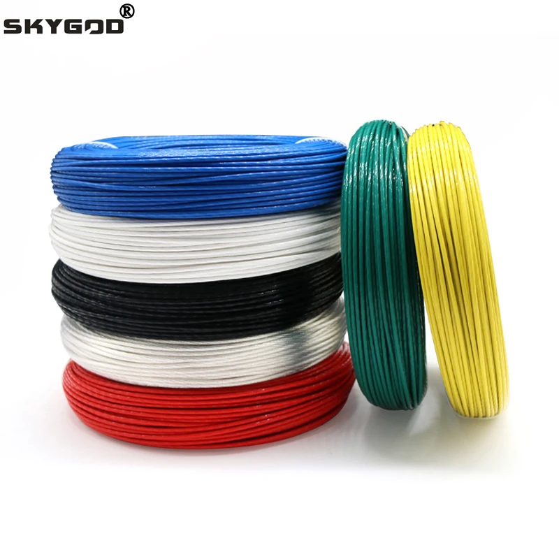 

5M Silver Plated PTFE Wire High Purity OFC Copper Cable 10/11/13/14/15/18/20/22/24/26/28/30AWG HiFi Audio Speaker Headphone DIY