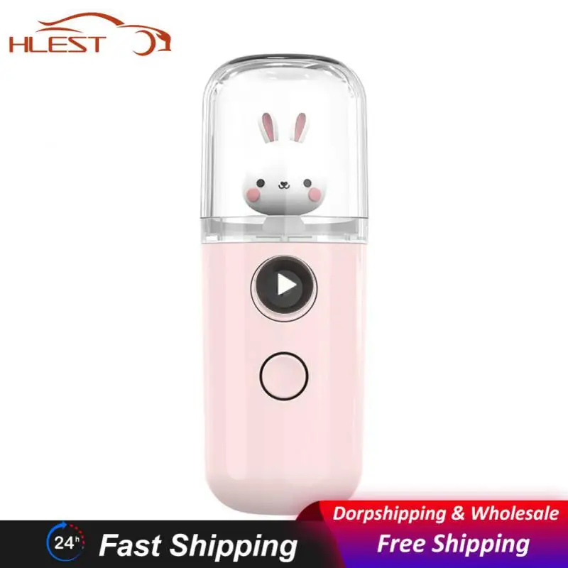 

1~10PCS Fashion Portable Steam Face Humidifier Colorful Handheld Ultrasonic Mini Air Humidifier USB Rechargable Humidifier