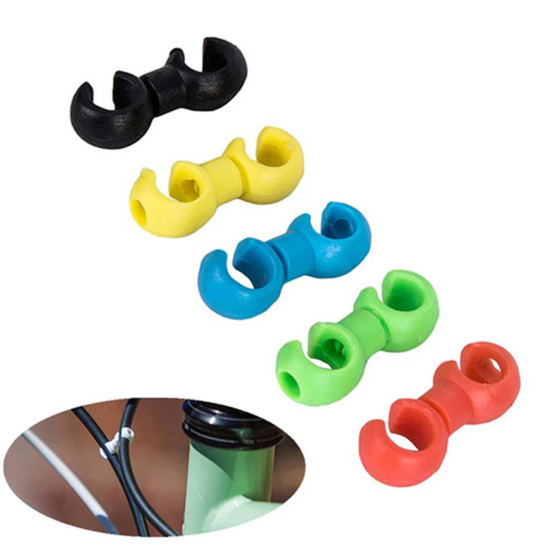 

​10pcs S Shaped Hook Clips Rotating Bike Brake Gear Cross Cable Tidy Clip Tool for MTB City Road Folding Bike Fixed Gear Bicycle