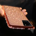Мягкий чехол со стразами для Samsung Galaxy A51, A71, A50, A70, A40, A30S, A20, A10S, A90, A6, A7, A9 2018, S20 Ultra, S10, S9, S8 Plus, блестящий чехол