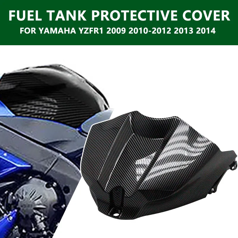 Motorcycle ABS Carbon Fiber Oil Fuel Gas Tank Front Cover Guard Protect for Yamaha YZF R1 YZFR1 2009 2010-2012 2013 2014 YZF-R1