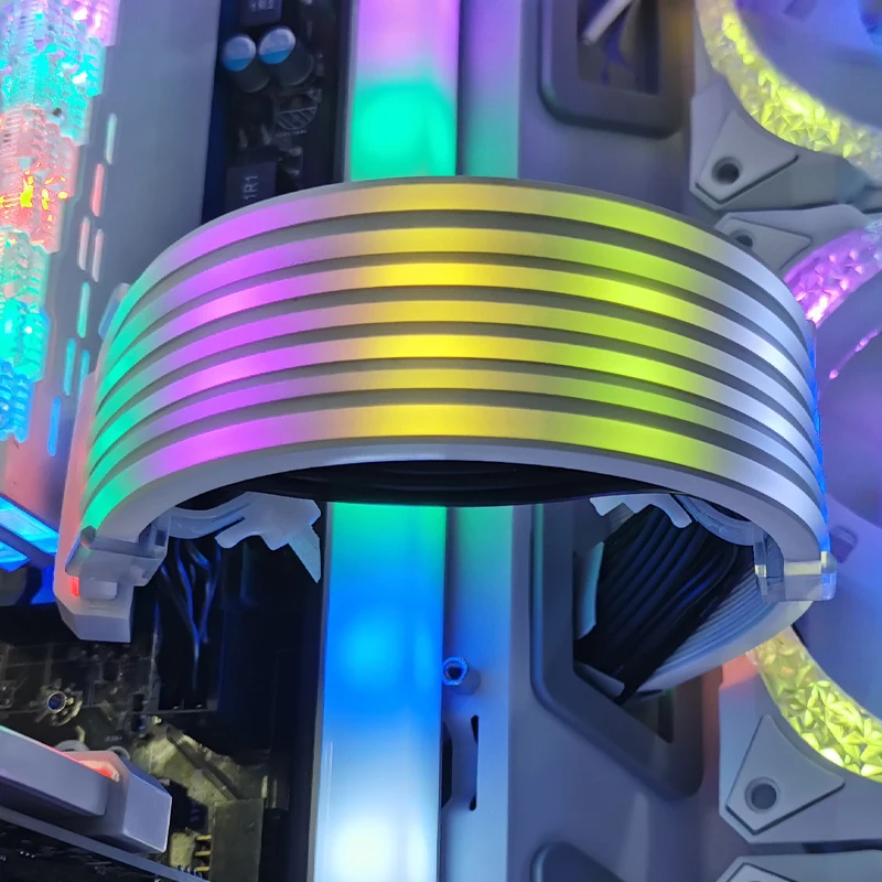 

COOLMOON AOSOR Light Strip 5V ARGB Aura Sync Flexible Mounting Light Bendable Flexible LED Strip Light DIY for 24PIN Motherboard