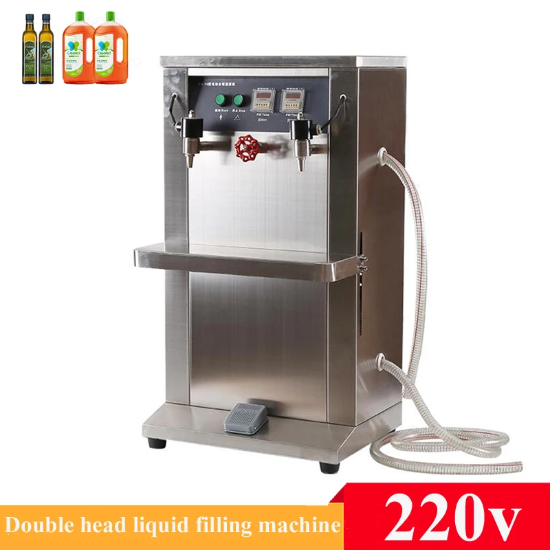 

Double Head Liquid Filling Machine For Milk Olive Oil Beer Liquor Perfume Vinegar Electric Flling Machine 400W