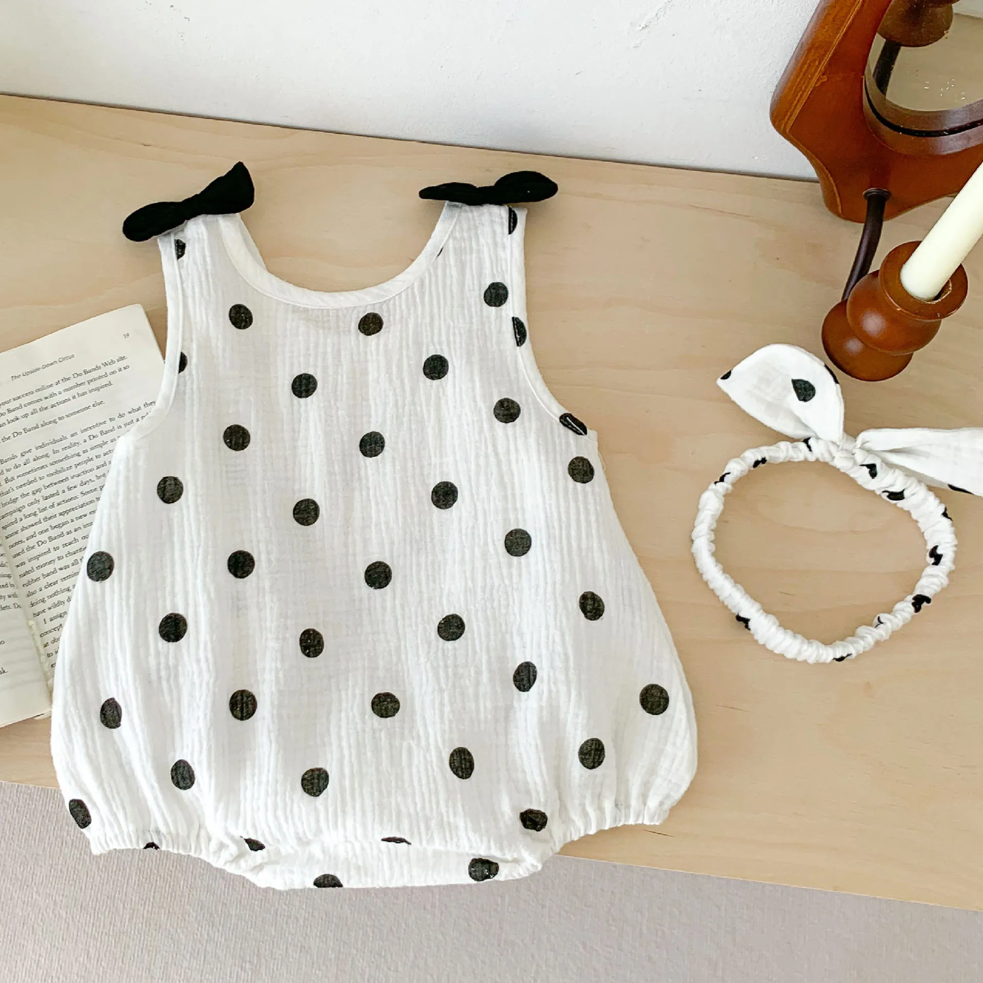 XINYU 2023 Children Summer Clothes Cute Baby Girls Rompers Dot Printing Jumpsuits For Newborn Infant Costume Crawling Clothing