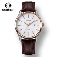 ochstin gq022a waterproof genuine leather strap men wristwatch quartz sapphire trendy high quality business watches for men