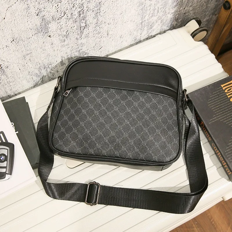 PU Leather Men's Luxury Crossbody Bag, Designer Shoulder Bag for Business and Casual Use