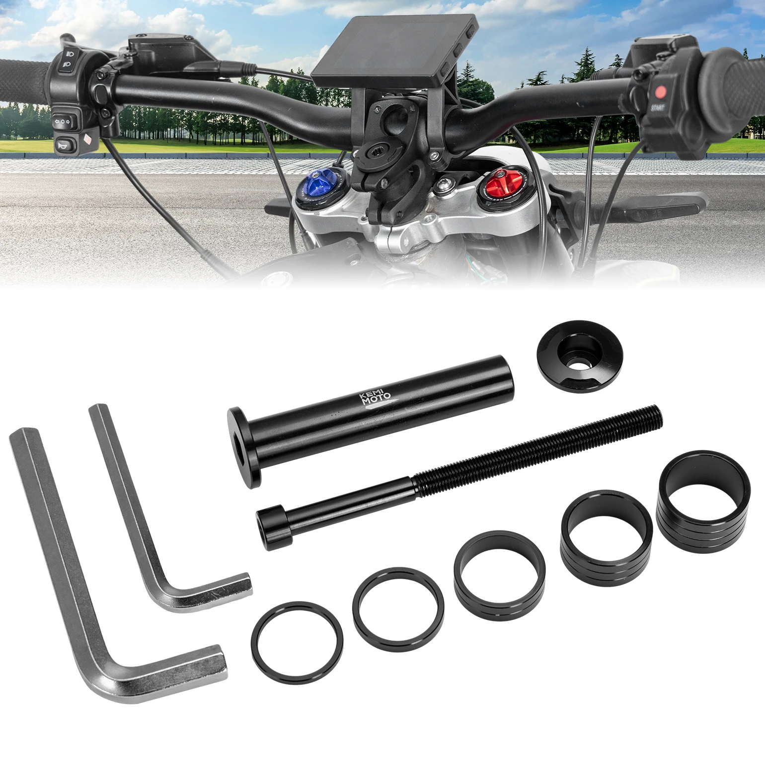 

Замок штока для гарнитуры Surron Проставка с верхней крышкой штока руля и удлиненной гайкой для Sur‐Ron Light Bee X S X260 Ultra Bee