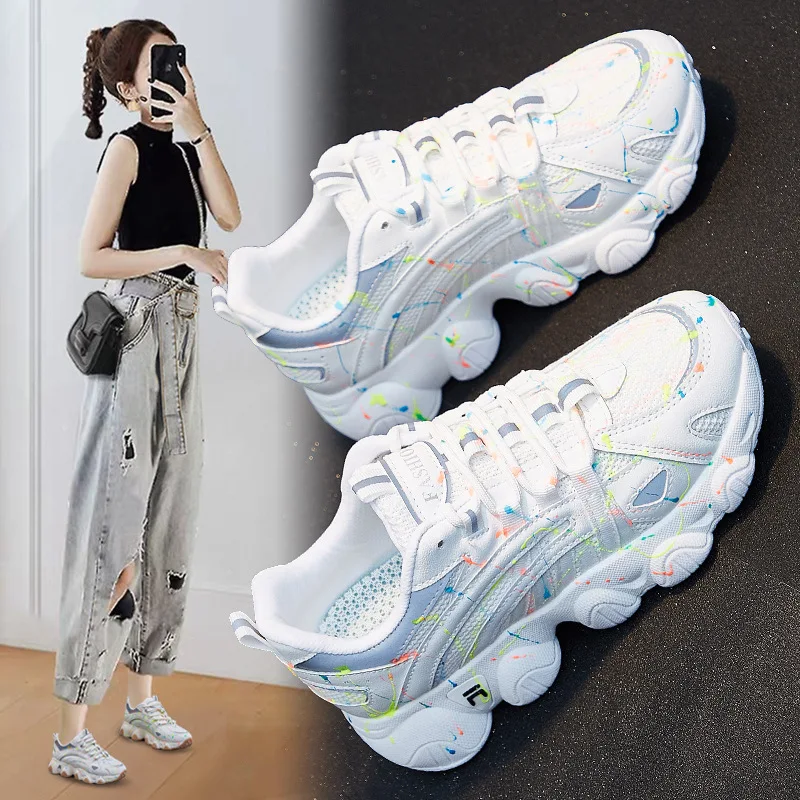 

Модная женская обувь, новинка весны 2022, Корейская повседневная спортивная обувь, кроссовки для бега