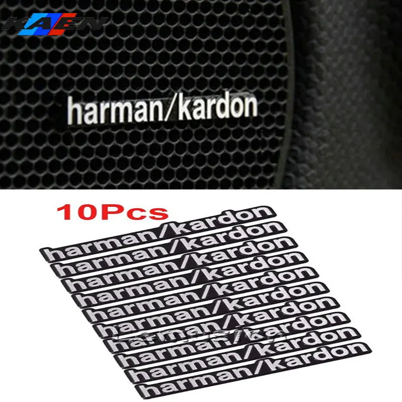

10PCS Car Styling Audio Stickers Harman/Kardon For BMW E90 F10 F11 E53 E70 E71 E84 F48 F15 F16 E87 E81 F30 F34 G20 E46 E60 E39
