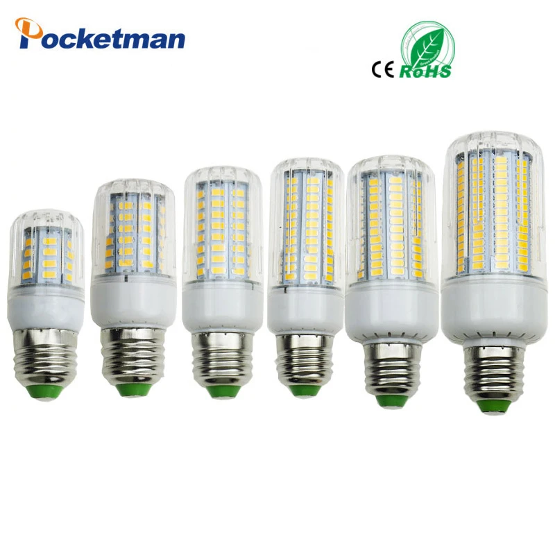 

10 Pcs/Lots 170 Led SMD5736 Lamps LED Bulb E27 Lamp Light Replace 50W 40W 30W 25W Incandescent Lamp 220V Spotlight Corn Lights
