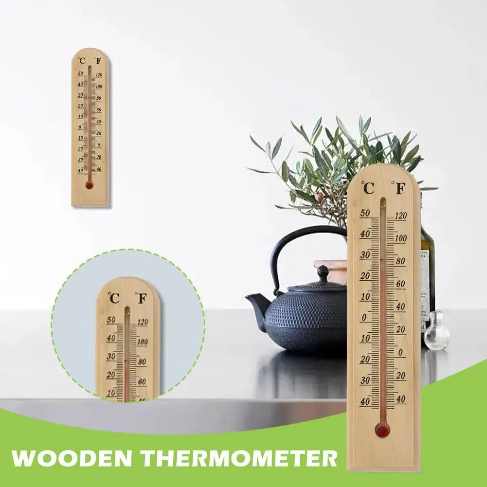 

1 шт. практичный портативный внутренний деревянный термометр, квадратный термометр, садовый термометр для теплицы R0I1