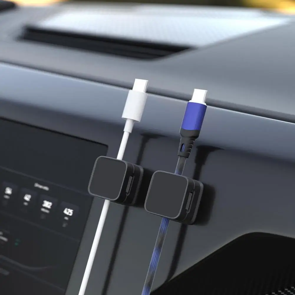 6 шт. магнитные зажимы для кабеля улучшенный клейкий держатель проводов стола