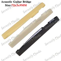 15 Pcs Plastic String Bridge Saddle for Acoustic Guitar - 72x3x9mm