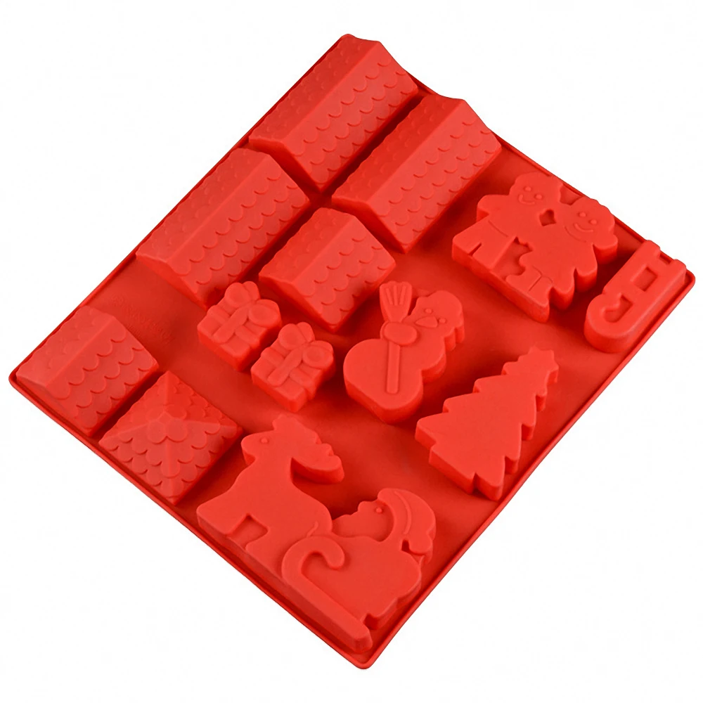 

3D Gingerbread House Cake Baking Mold Gumpaste Chocolate Cookies Sugarcraft Mould Fondant Cake Decorating Tools Kitchen Bakeware