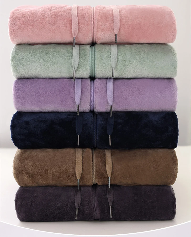 Solid Color Suit For Women and Men Thicken Autumn And Winter Keep Warm Zipper Stand Collar Pocket Design