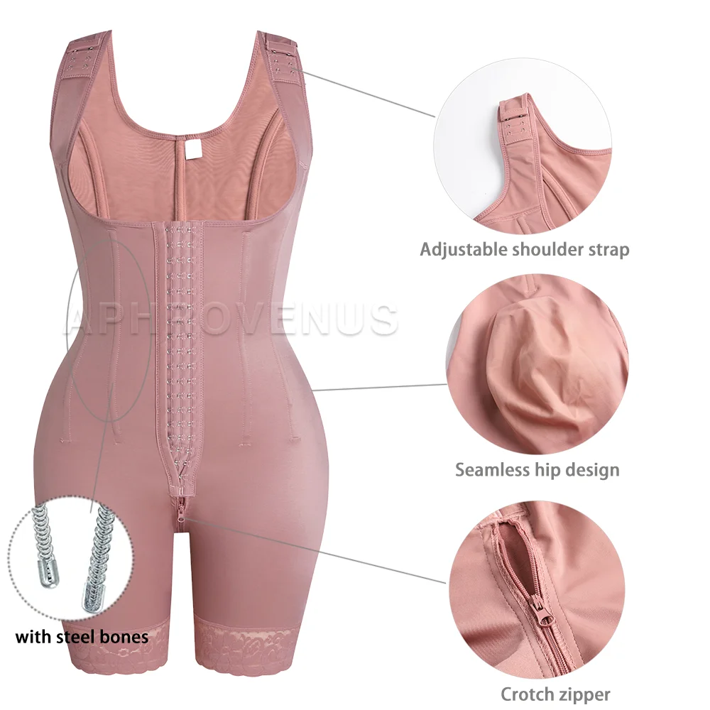 Fajas Colombianas Moldeadoras Body Shaper Post Surgery Stage 2 BBL Компрессионная одежда с застежкой-молнией и