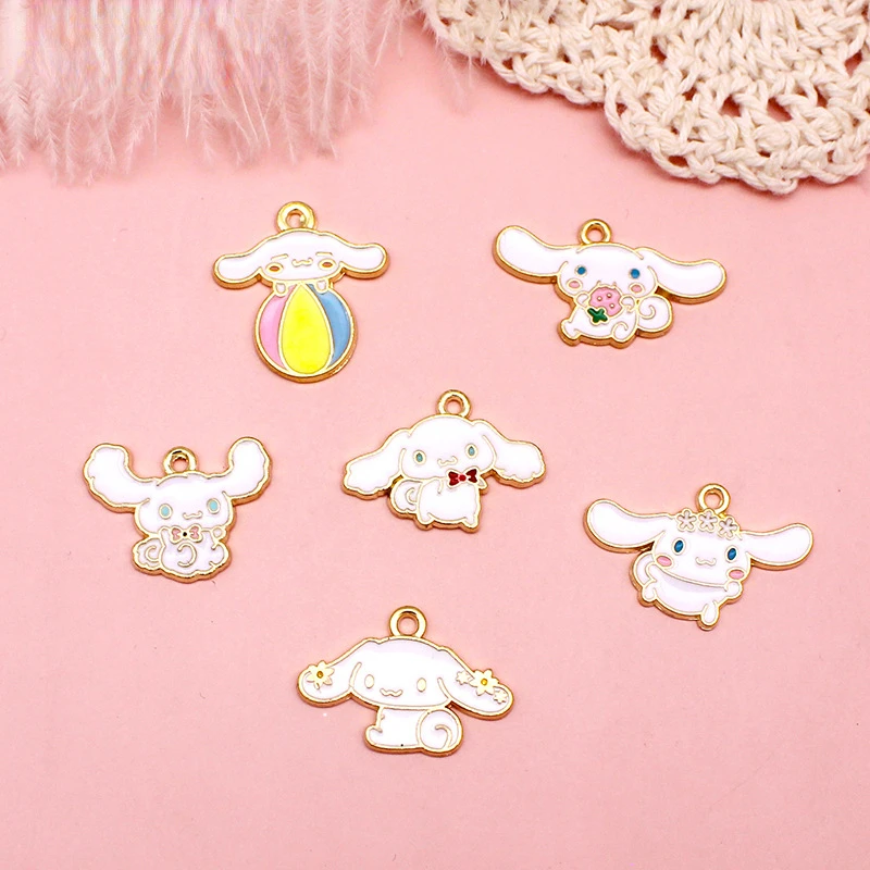 

5pcs Cute Enamel Alloy Dog Charms for Jewelry Making Fashion Earring Pendant Bracelet Necklace Accessories Diy Crafts Finding