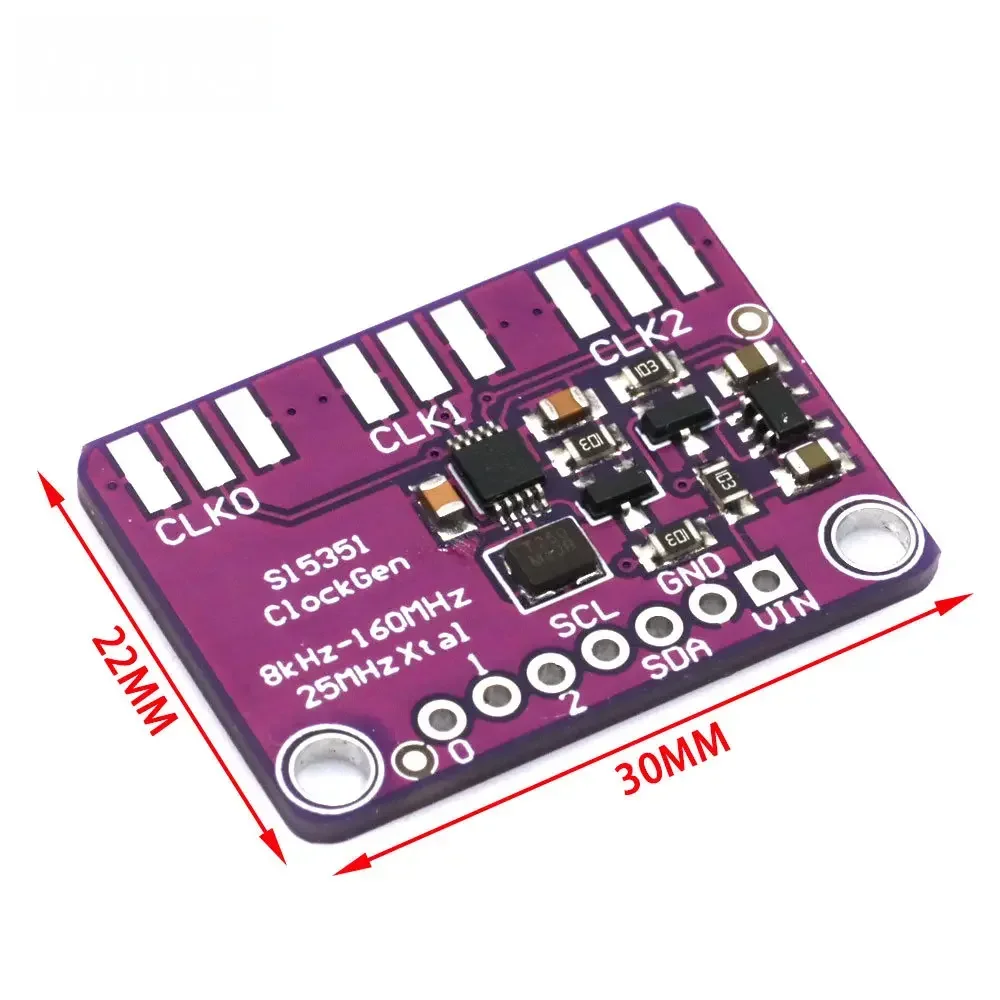 Высокоточный модуль тактового генератора I2C 3 В-5 В Si5351A с выходами SMA для Arduino/Raspberry