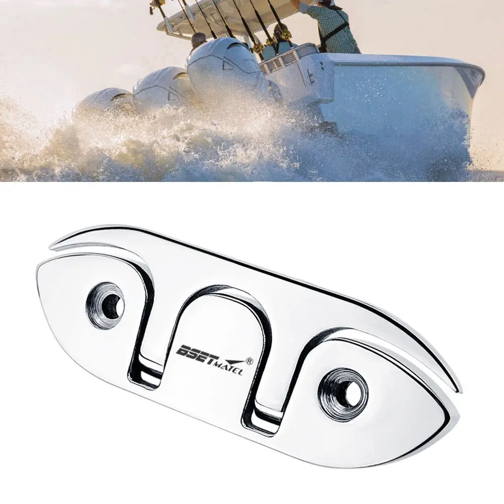 

Accessories Mooring Marine Hardware Stainless Steel Folding Cleats Boat Yacht Bollard Dock Deck Line Rope