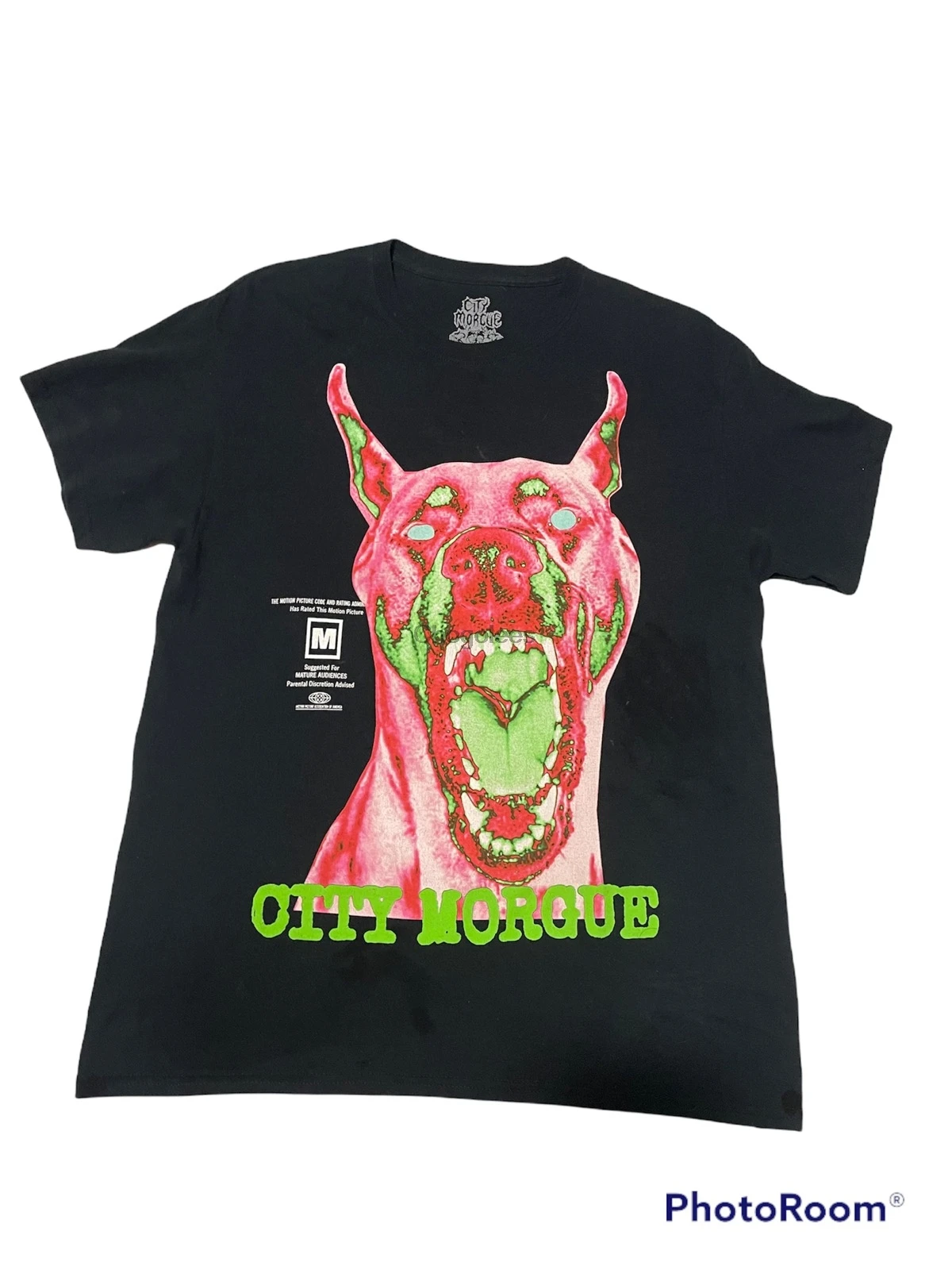 Футболка с изображением города морга ротвейлера |