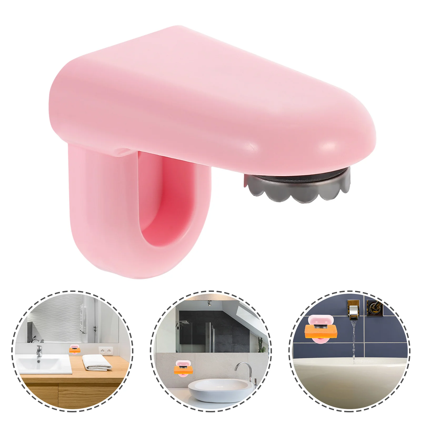 

1Pc Magnetic Soap Holder Self-Adhesive Wall Mount Soap Dish for Bathroom