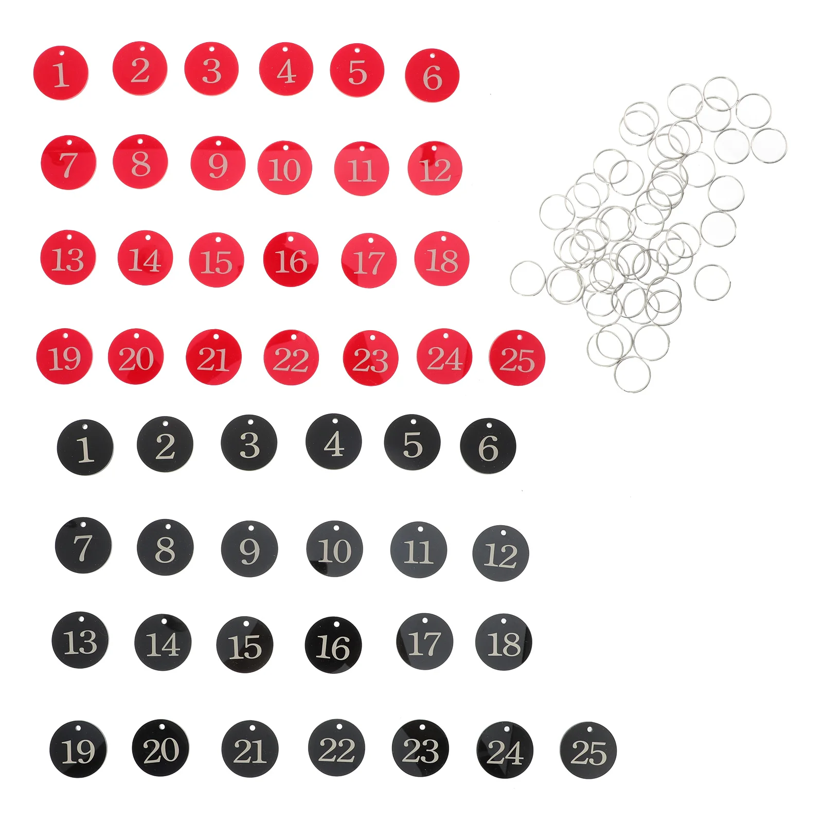 

Number Tags Key Numbered Tag Round Acrylic 25 Signlocker Door Labels Smallrings Numbers Ring