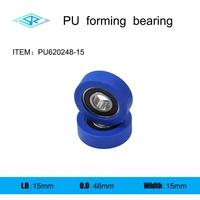 the manufacturer supplies polyurethane forming bearing pu620248 15 rubber coated pulley 15mm48mm15mm