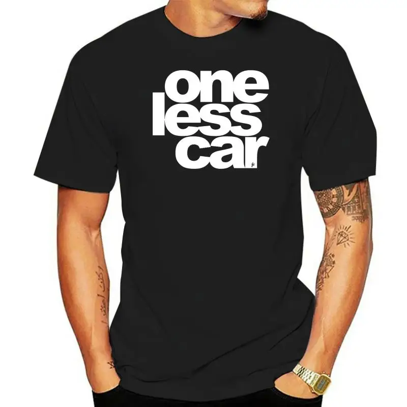 

One Less Car Environment Cycling Cyclist Bike Gift Present Birthday Mens T-Shirt