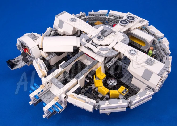 1449 шт. классический бело-синий сокол космический корабль открывающиеся пластины