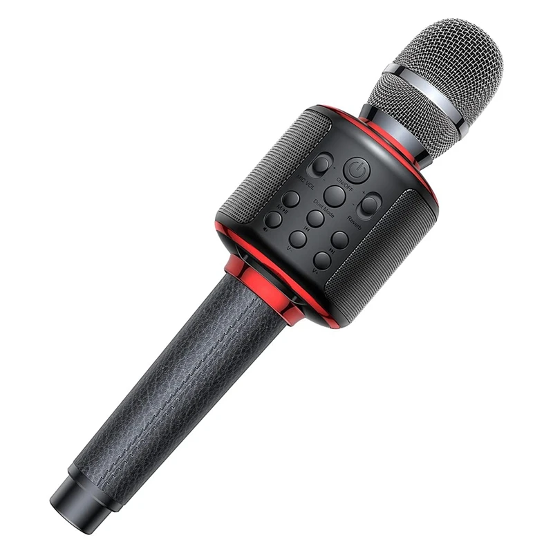 

Wireless Bluetooth Karaoke Microphone, 4-in-1 Portable Handheld Karaoke Mics Speaker Machine with Dual Sing for Home