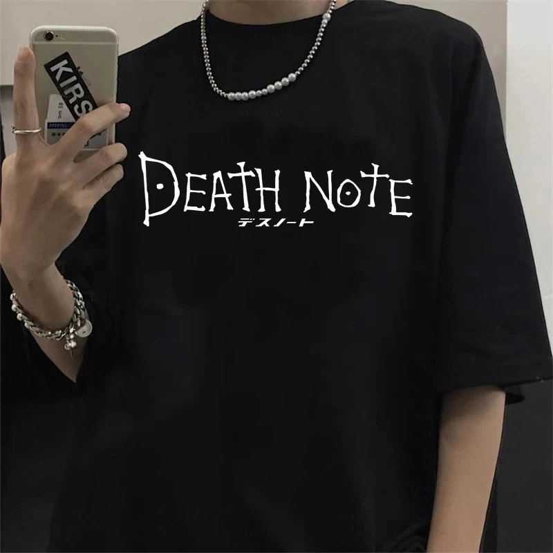 

Футболка мужская с принтом «тетрадь смерти», топ унисекс с Риком Шинигами и рюком, уличная одежда в стиле ольччан, Харадзюку