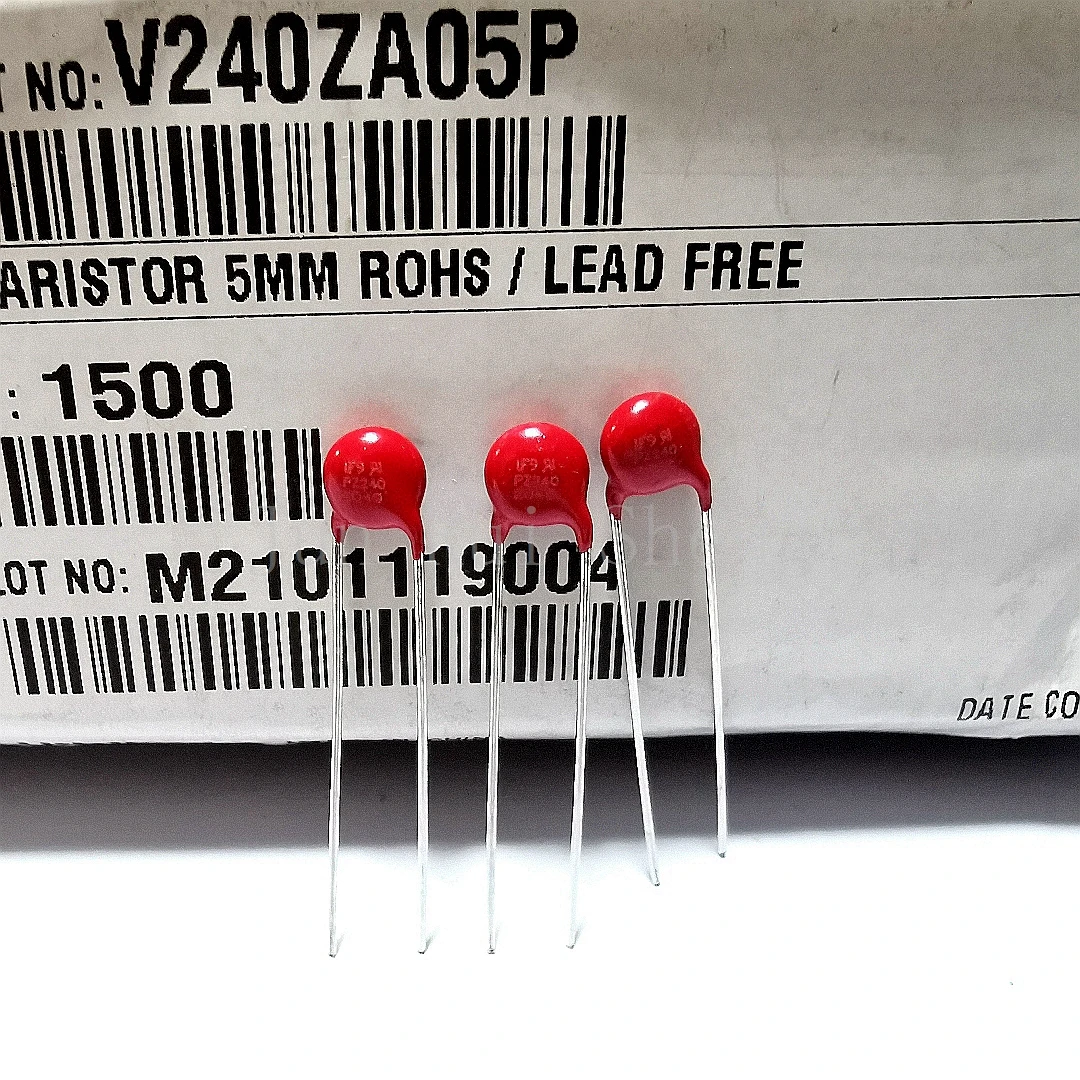 

20PCS Litteifuse Good quality V240ZA05P PZ240 Red Varistor 240V 400A DISC 5MM Rheostat AC150 DC200 90pF MOV V240ZA05P For LF