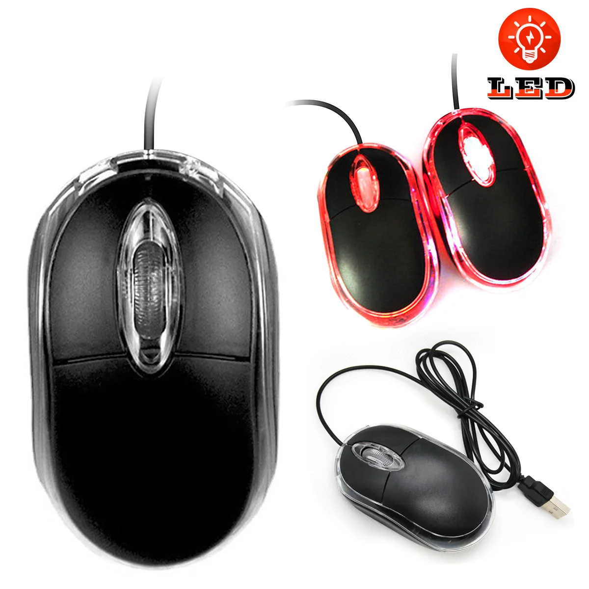 

Mini Souris Optique De Jeu USB 1000 DPI, Câble De 1.2M, 2 Boutons, LED, Pour Ordinateur Portable Et Fixe Free Shipping Fashion