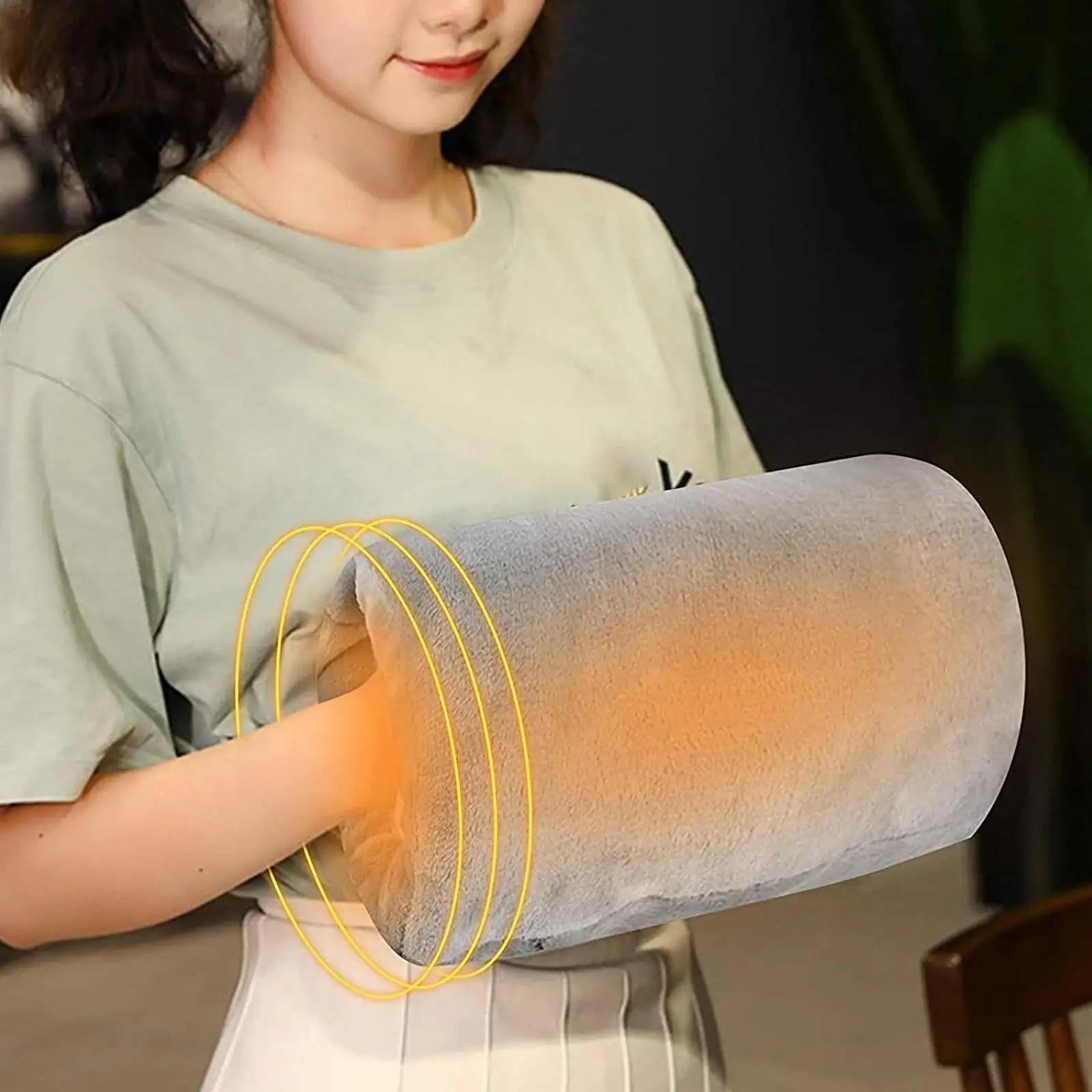 

Electric Usb Heated Hand Warmers Foot Warmer Winter Rechargeable Heating Cushion Women Gloves Hand Warm Pad Washable Water Bag