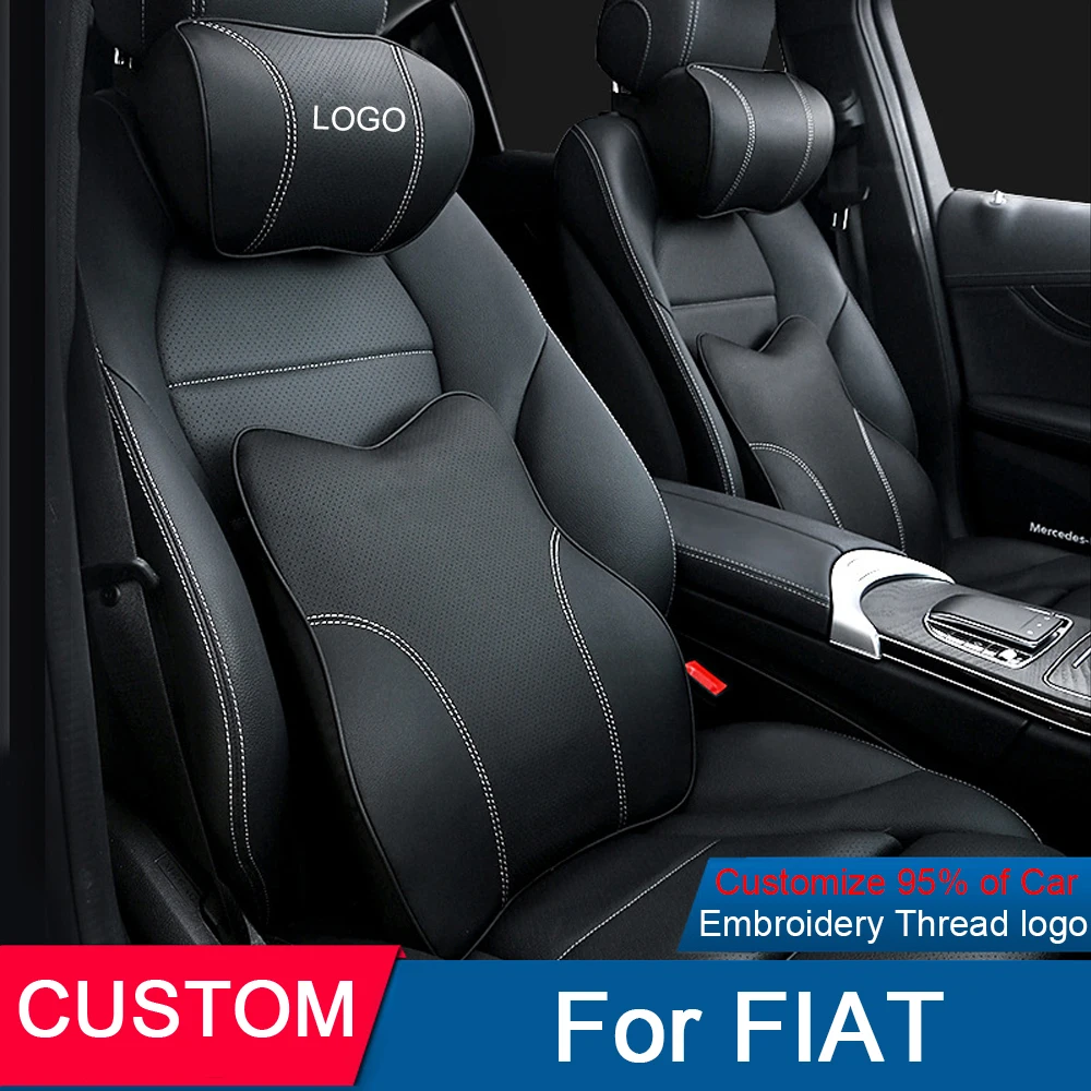 

Car Neck Pillow Lumbar Support Auto Seat Pillows For FIAT 500 Abarth Ducato panda Punto 500L Lancia Musa Car Headrest