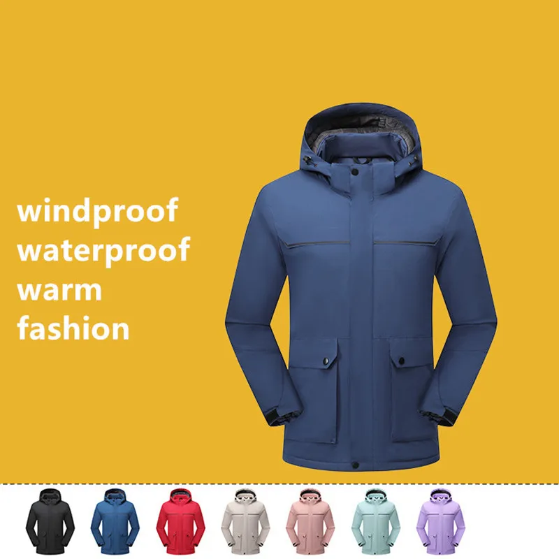 

Gabardina hombre New jacket men's fleece thick storm jackets men's and women's winter windproof waterproof outdoor work clothes